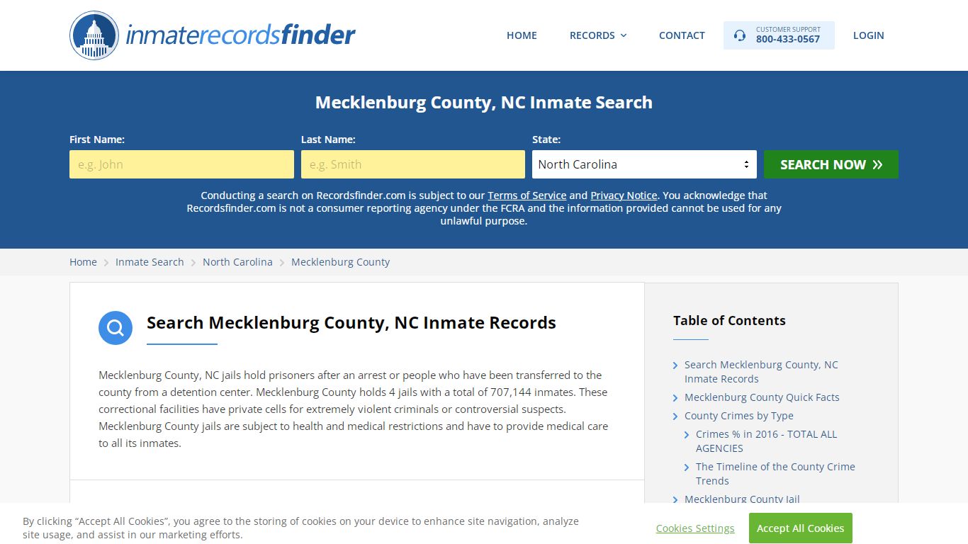 Mecklenburg County, NC Inmate Lookup & Jail Records Online