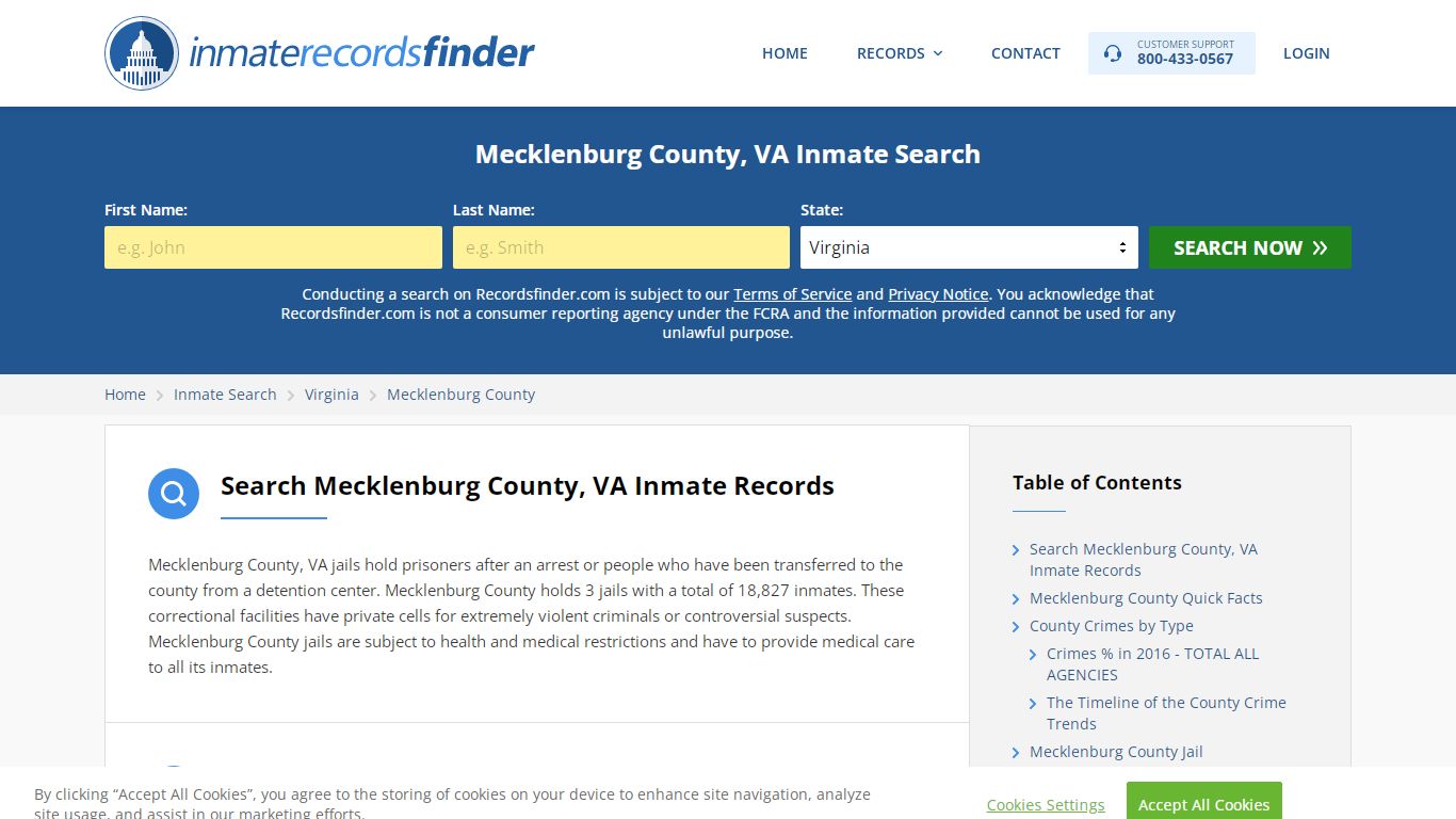 Mecklenburg County, VA Inmate Lookup & Jail Records Online